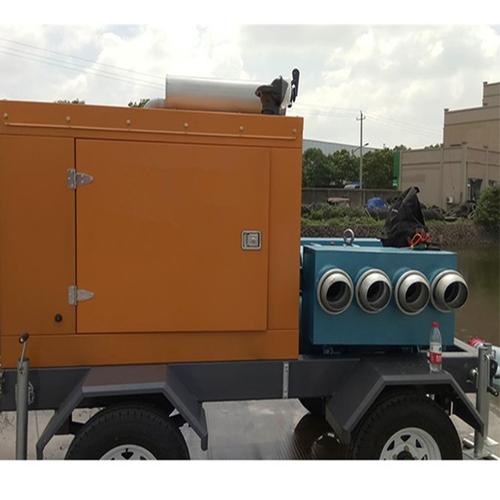 排洪防汛柴油机移动泵站拖车式防汛排涝移动泵车鹏达质量可靠